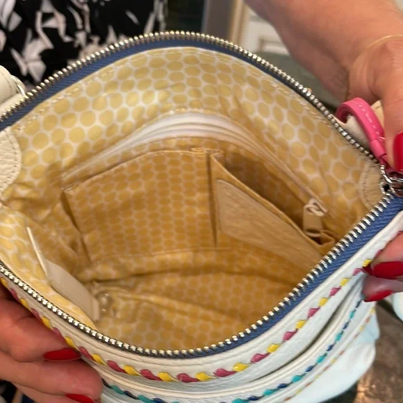 Brighton White Montego Messenger Bag - Picture 6 of 7